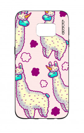 Samsung S7 WHT Two-Component Cover - Llamacorns pattern