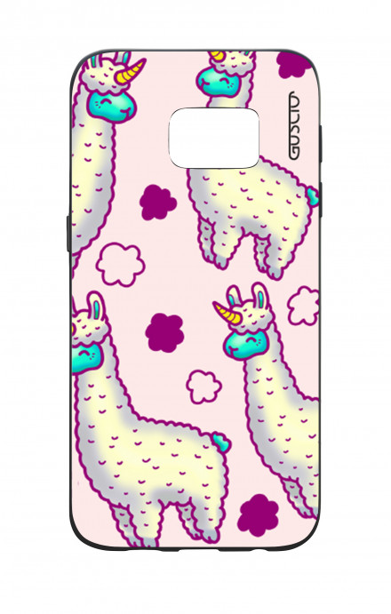 Samsung S7 WHT Two-Component Cover - Llamacorns pattern