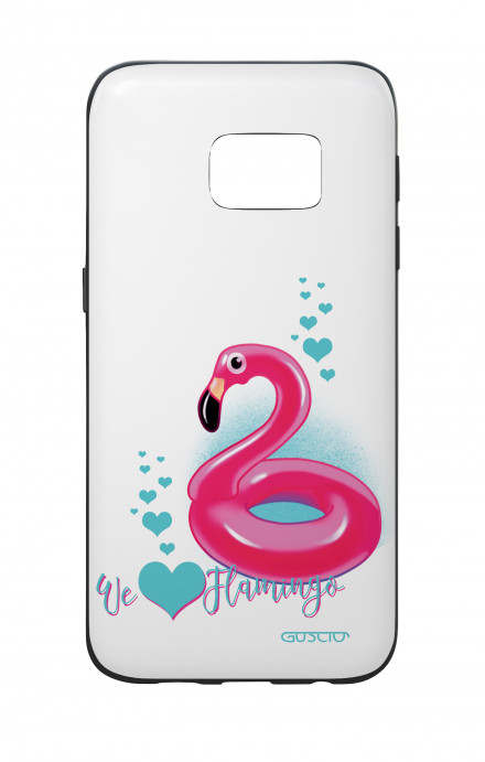 Cover Bicomponente Samsung S7  - We love Flamingo