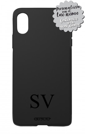 Cover Skin Feeling Apple iphone XS MAX BLK - InizialiCifre max 5 caratteri