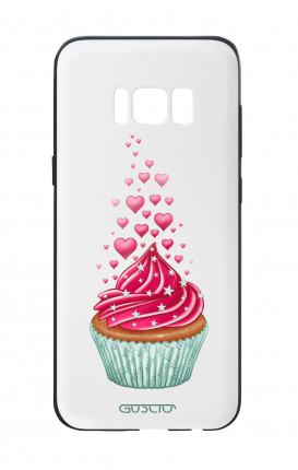 Cover Bicomponente Samsung S8 Plus - Dolcetto e cuoricini bianco