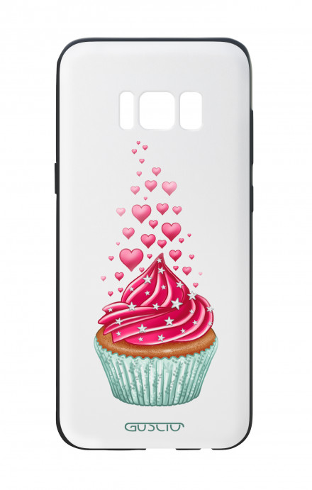 Cover Bicomponente Samsung S8 Plus - Dolcetto e cuoricini bianco