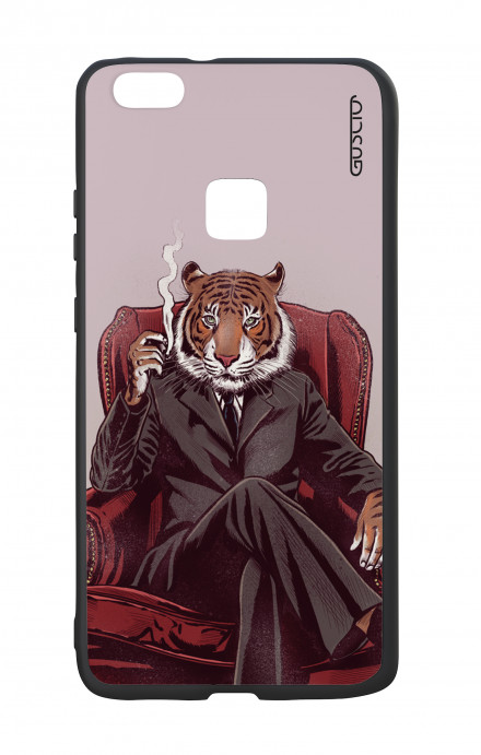 Huawei P9Lite White Two-Component Cover - Elegant Tiger