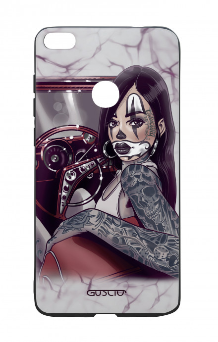 Cover Bicomponente Huawei P8Lite 2017 - Pin Up Chicana in auto