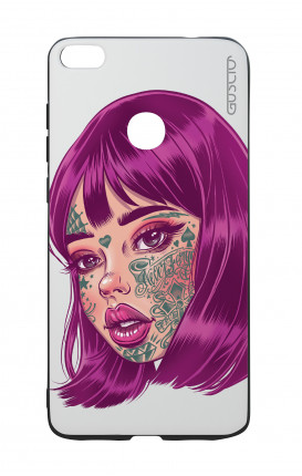 Cover Bicomponente Huawei P8Lite 2017 - Tattooed Girl Viso