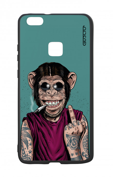 Huawei P10Lite White Two-Component Cover - Monkey's always Happy