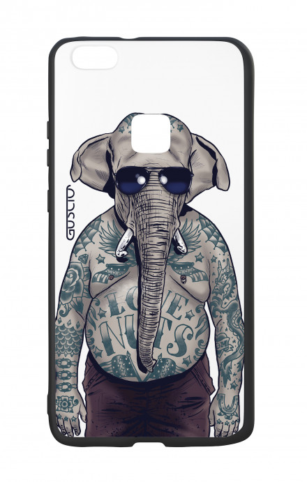 Cover Bicomponente Huawei P10Lite - Uomo elefante bianco