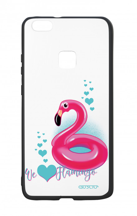 Huawei P10Lite White Two-Component Cover - We Love Flamingo