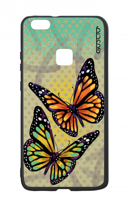 Huawei P10Lite White Two-Component Cover - Polka dot and butterflies