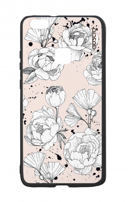 Huawei P10Lite White Two-Component Cover - Peonias
