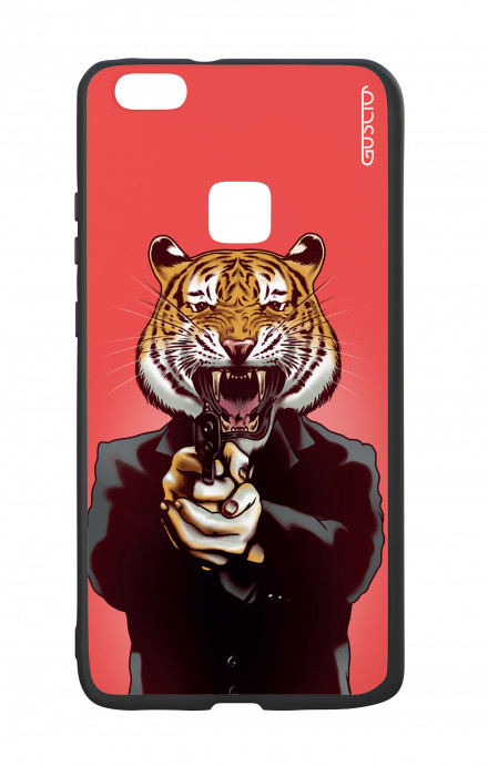 Huawei P10Lite White Two-Component Cover - Tiger with Gun