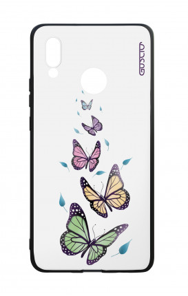 Huawei P20Lite WHT Two-Component Cover - WHT Butterflies&Leaves