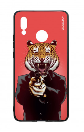Huawei P20Lite WHT Two-Component Cover - Tiger with Gun