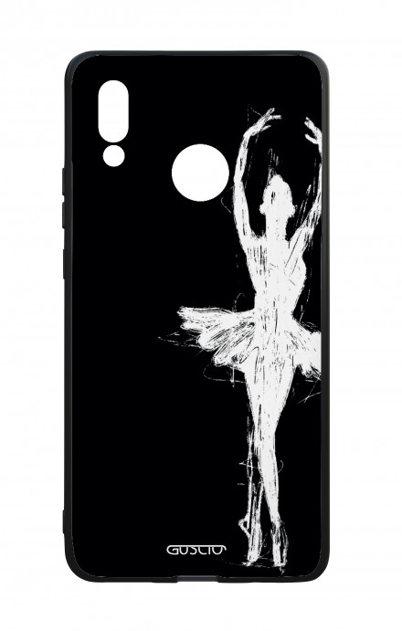 Cover Bicomponente Huawei P20Lite - Ballerina su nero