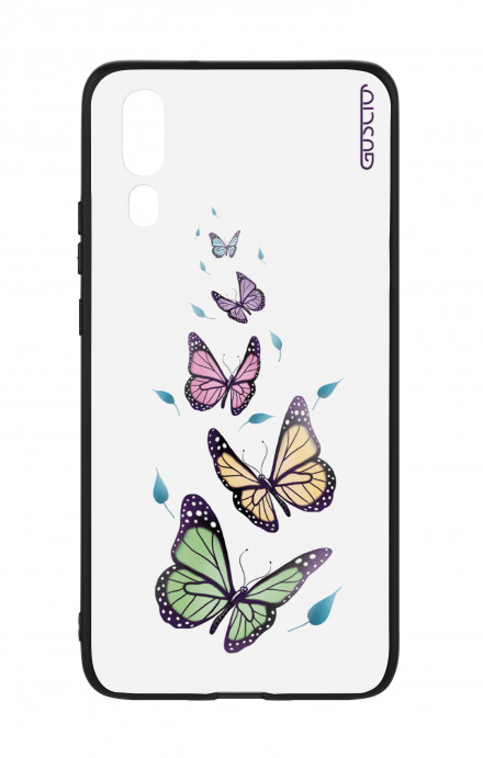 Cover Bicomponente Huawei P20 - Farfalle e foglie