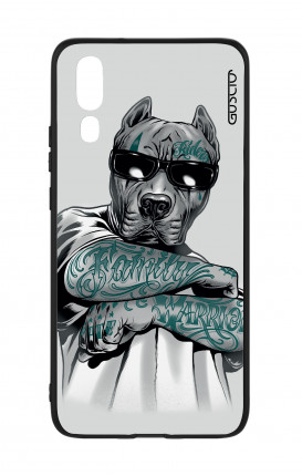 Huawei P20 WHT Two-Component Cover - Tattooed Pitbull
