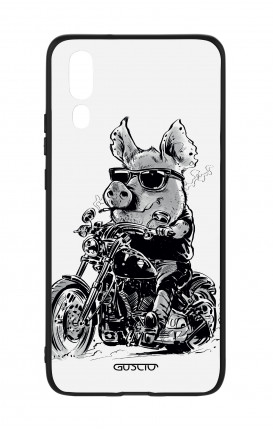 Cover Bicomponente Huawei P20 - Maiale biker