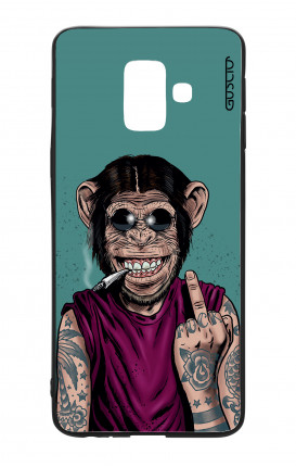 Samsung J6 2018 WHT Two-Component Cover - Monkey's always Happy