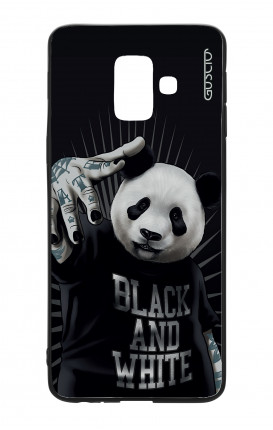 Samsung J6 2018 WHT Two-Component Cover - B&W Panda