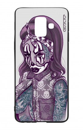 Samsung J6 2018 WHT Two-Component Cover - Chicana Pin Up Clown