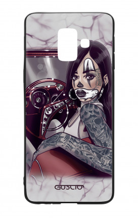 Samsung J6 2018 WHT Two-Component Cover - Chicana Pin Up on her way