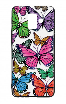 Samsung J6 2018 WHT Two-Component Cover - Vivid butterflies Pattern