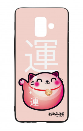Samsung J6 2018 WHT Two-Component Cover - Japanese Fortune cat Kawaii