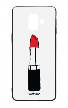 Samsung A6 WHT Two-Component Cover - Red Lipstick