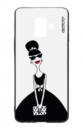 Samsung A6 Plus WHT Two-Component Cover - Miss with Handbag 