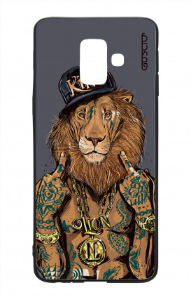 Cover Bicomponente Samsung A6 Plus - Lion King grigio