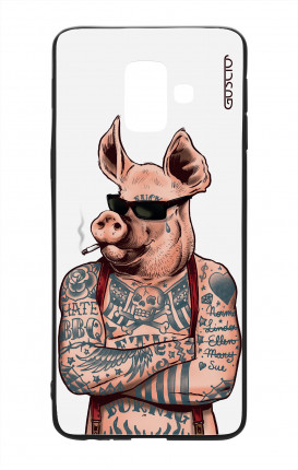 Samsung A6 Plus WHT Two-Component Cover - WHT Hate BBQ