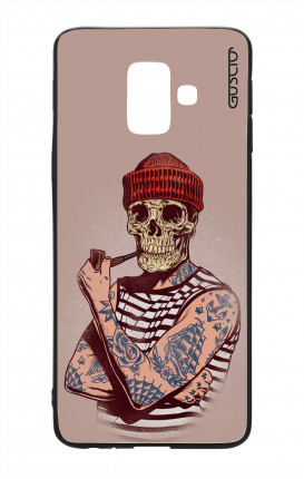 Samsung A6 Plus WHT Two-Component Cover - Skull Sailor with Red Cup