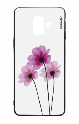 Cover Bicomponente Samsung A6 Plus - Fiori su bianco