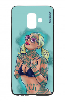 Samsung A6 Plus WHT Two-Component Cover - Blonde Pin Up