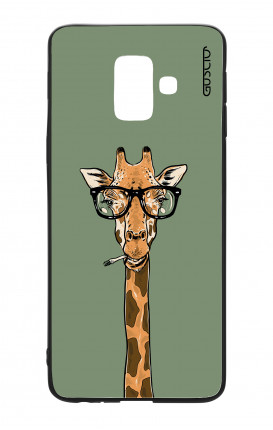 Cover Bicomponente Samsung A6 Plus - Giraffa con occhiali
