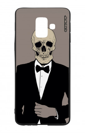 Samsung A6 Plus WHT Two-Component Cover - Tuxedo Skull