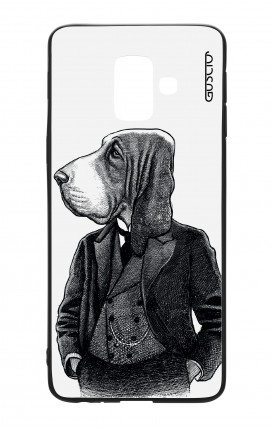 Samsung A6 Plus WHT Two-Component Cover - Dog in waistcoat