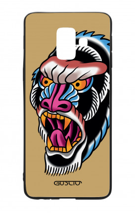 Samsung A6 Plus WHT Two-Component Cover - Ape Tattoo on ochre