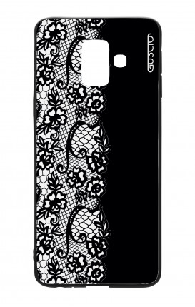 Cover Bicomponente Samsung A6 Plus - Pizzo bianco e nero