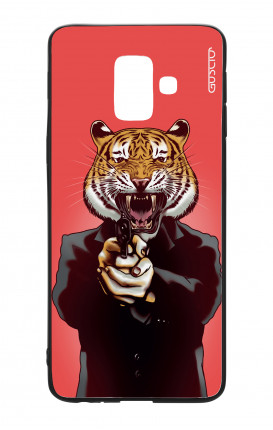 Samsung A6 Plus WHT Two-Component Cover - Tiger with Gun