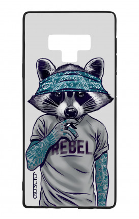 Samsung Note 9 WHT Two-Component Cover - Raccoon with bandana