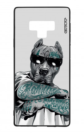 Cover Bicomponente Samsung Note 9 WHT - Pitbull tatuato