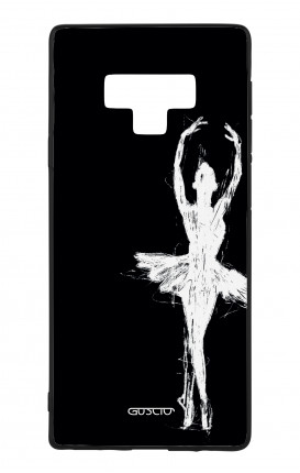 Cover Bicomponente Samsung Note 9 WHT - Ballerina su nero
