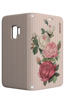 Case STAND Samsung A6Plus - Roses and stripes