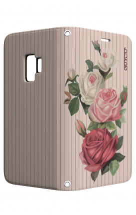 Cover STAND SAMSUNG A6 Plus - Rose e righe