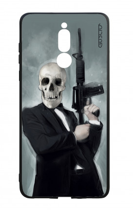 Huawei Mate10Lite WHT Two-Component Cover - Skull with Tommy-Gun 