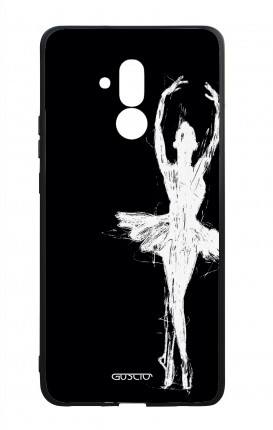 Cover Bicomponente Huawei Mate 20 Lite - Ballerina su nero