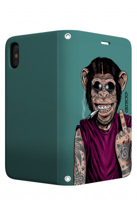 Case STAND Apple iphone XS MAX - Monkey's always Happy