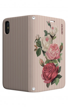 Cover STAND Apple iphone XS MAX - Rose e righe
