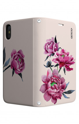 Case STAND Apple iphone XS MAX - Pink Peonias